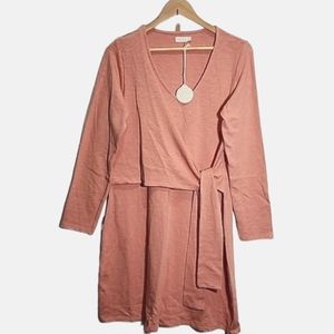 Spartina 449 Dianna NWT wrap dress pink clay size M